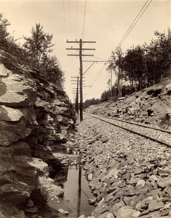 (NEW ENGLAND--TRANSPORTATION AND DAILY LIFE) Album with 55 photographs by a talented commercial photographer of Southbridge, Massachuse